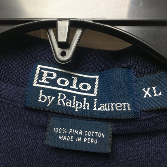 Vintage Polo Ralph Lauren Navy pony polo XL - Picture 6 of 7